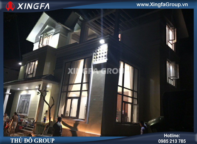 Thi công lắp đặt cửa nhôm Xingfa nhập khẩu tại Biệt thự nhà anh Văn ở Lạng Sơn